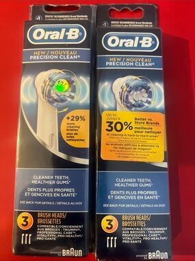 2 Lot Oral-B Precision Clean Replacement Brush Heads NEW